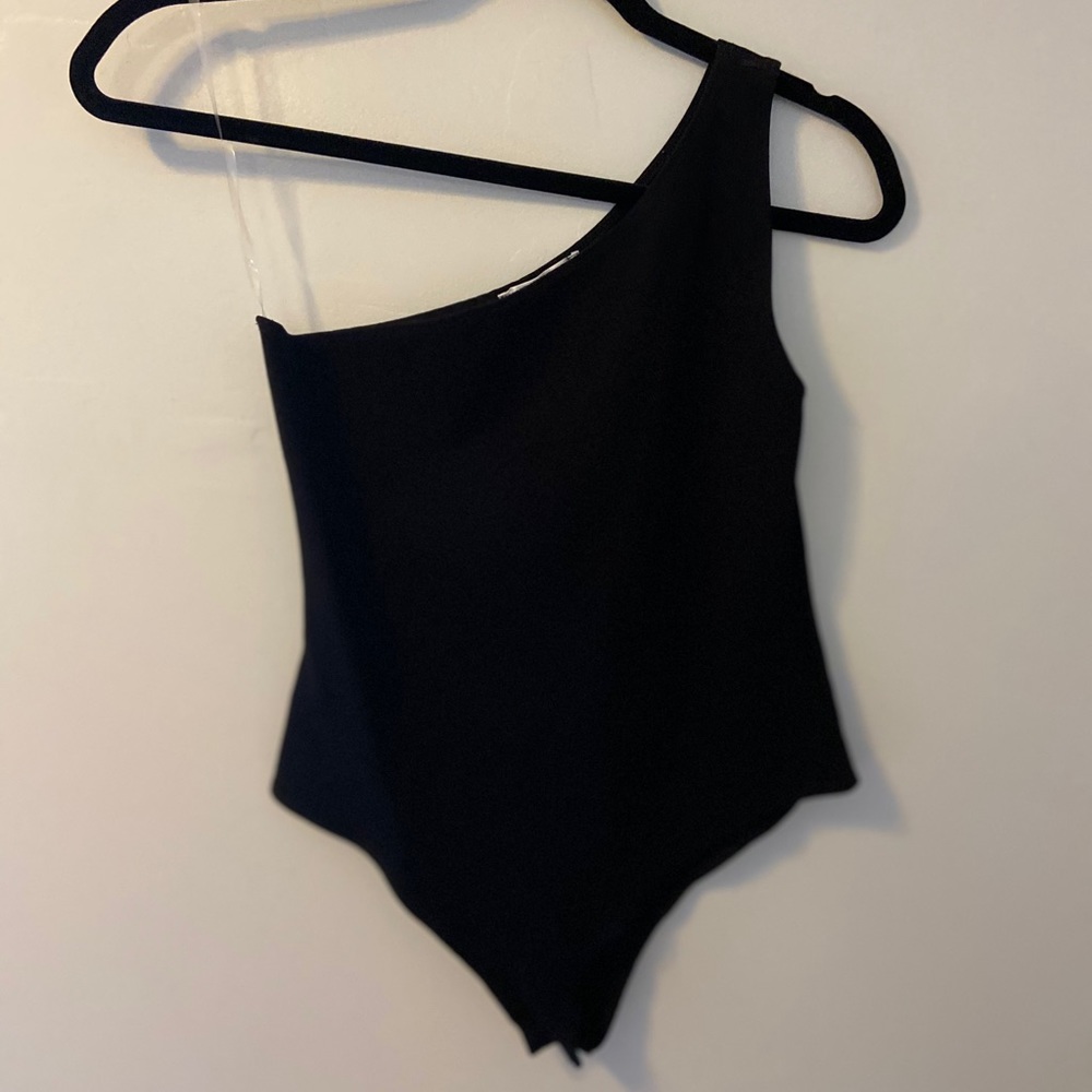 Wild Honey Black One Shoulder Bodysuit